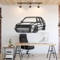 1983 Golf MK2 perspective metal wall art laser cut steel silhouette