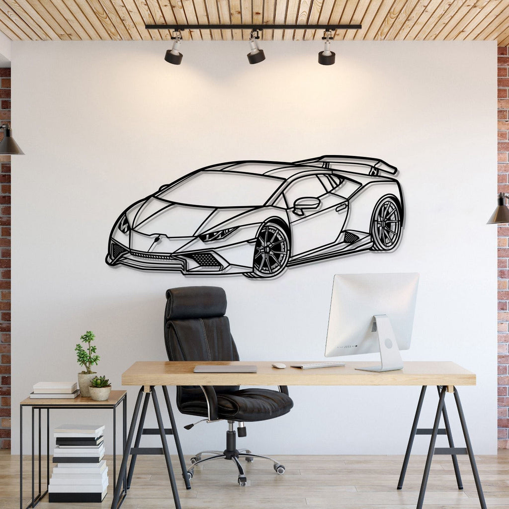 2005 Lamborghini Huracán perspective metal wall art – sleek supercar silhouette décor