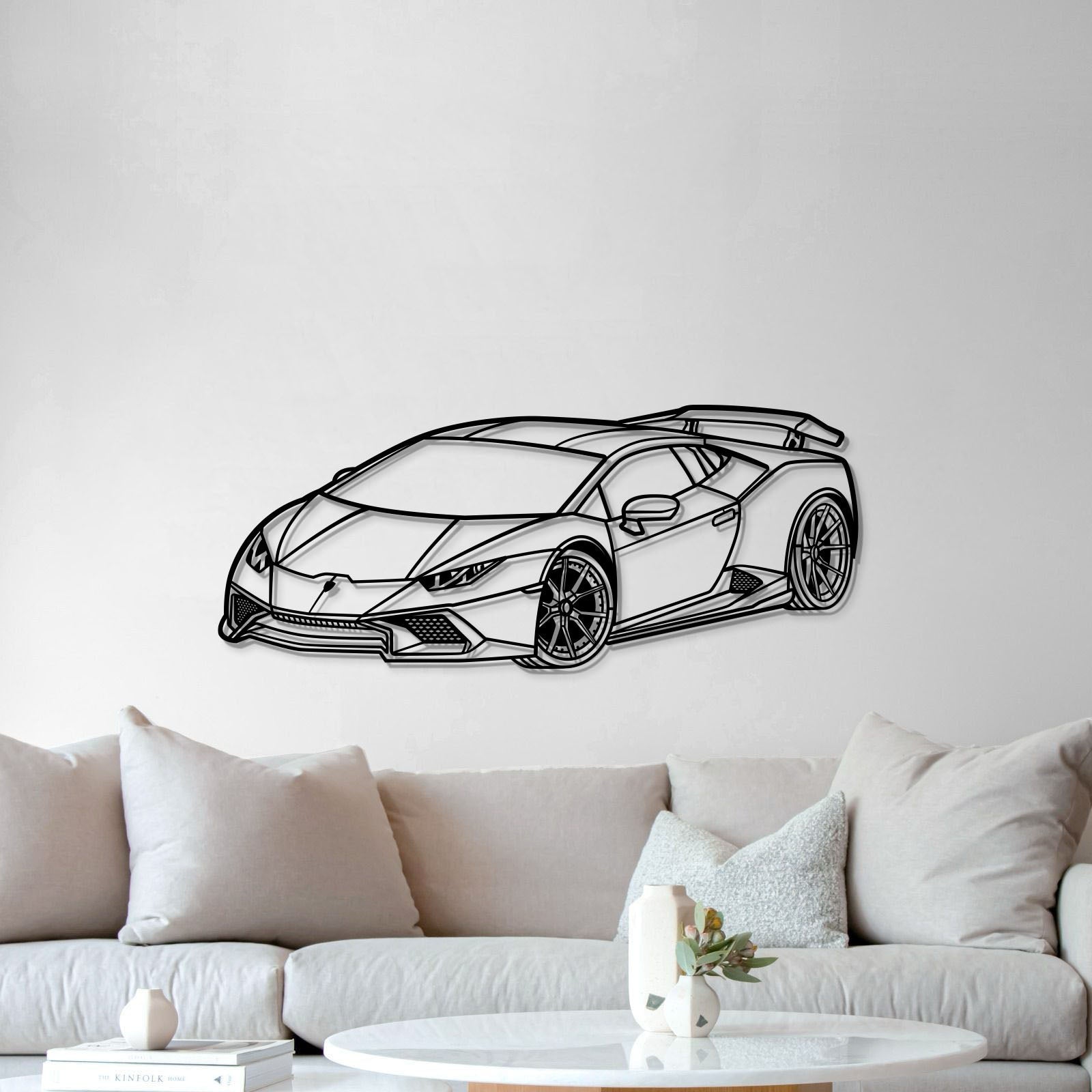 Custom 2005 Lamborghini Huracán metal wall art – dynamic perspective supercar design