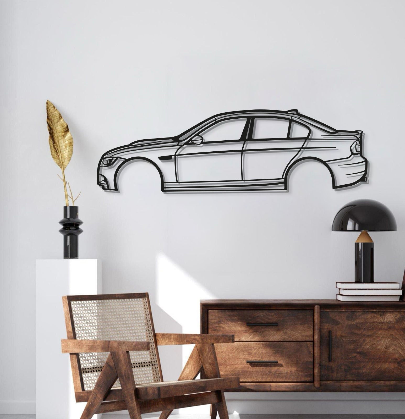 BMW E90 M3 (2008) Performance Sedan Metal Wall Art Piece