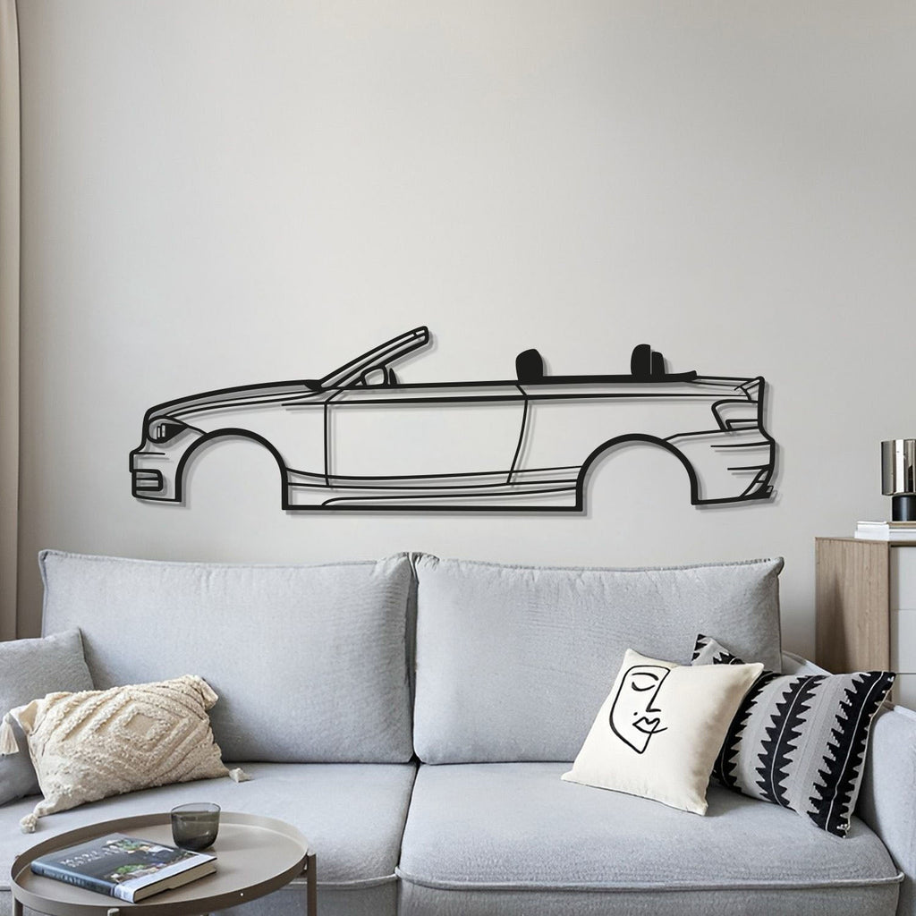 BMW E88 Convertible Soft Top Metal Wall Hanging Art