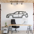 Metal car wall art featuring Subaru WRX STI Hatchback 2013 enhancing garage décor