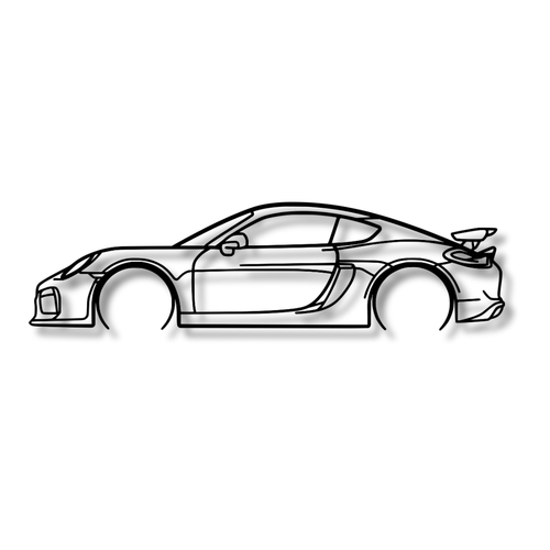2016 PORSCHE CAYMAN GT - Tablou Contur Metalic