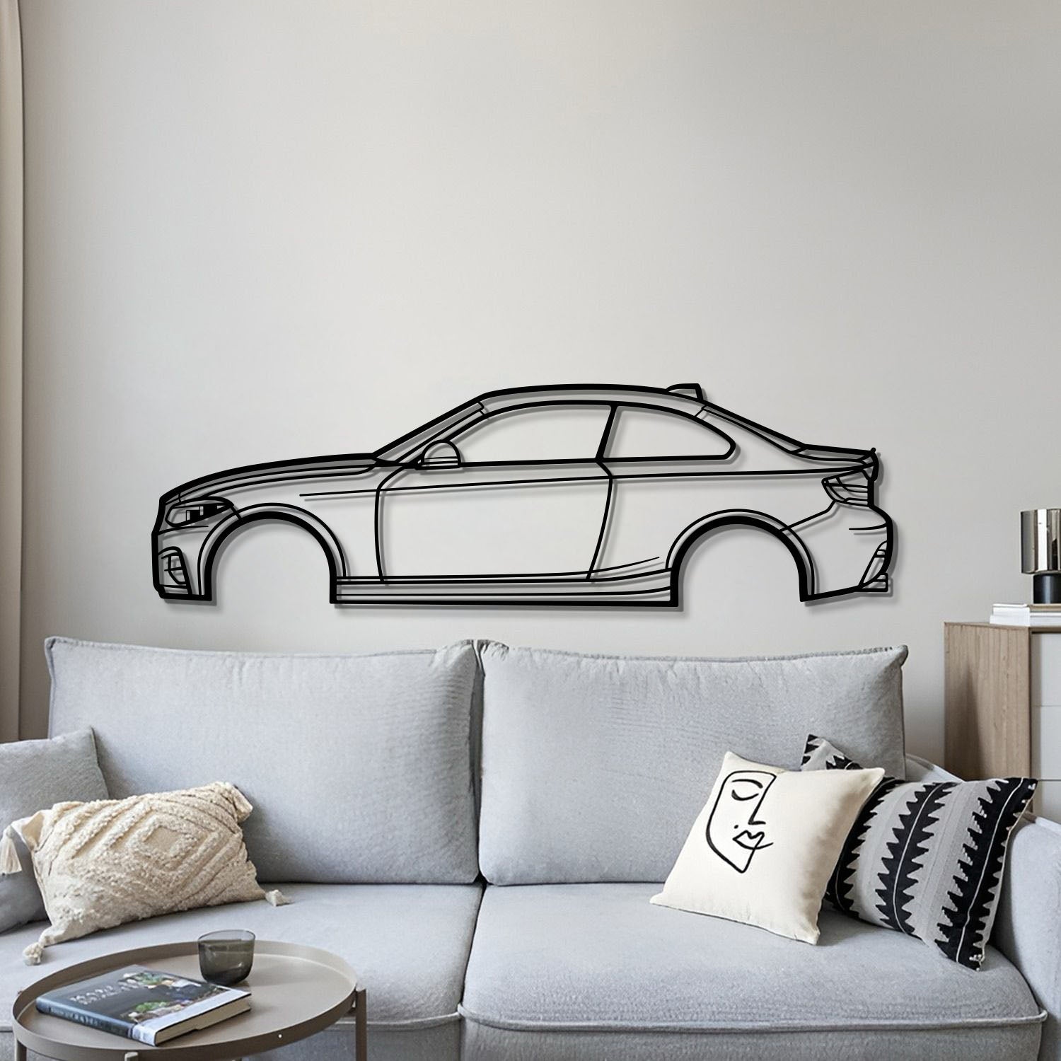 BMW 2 Series M240i 2018 Minimalist Metal Wall Art Piece
