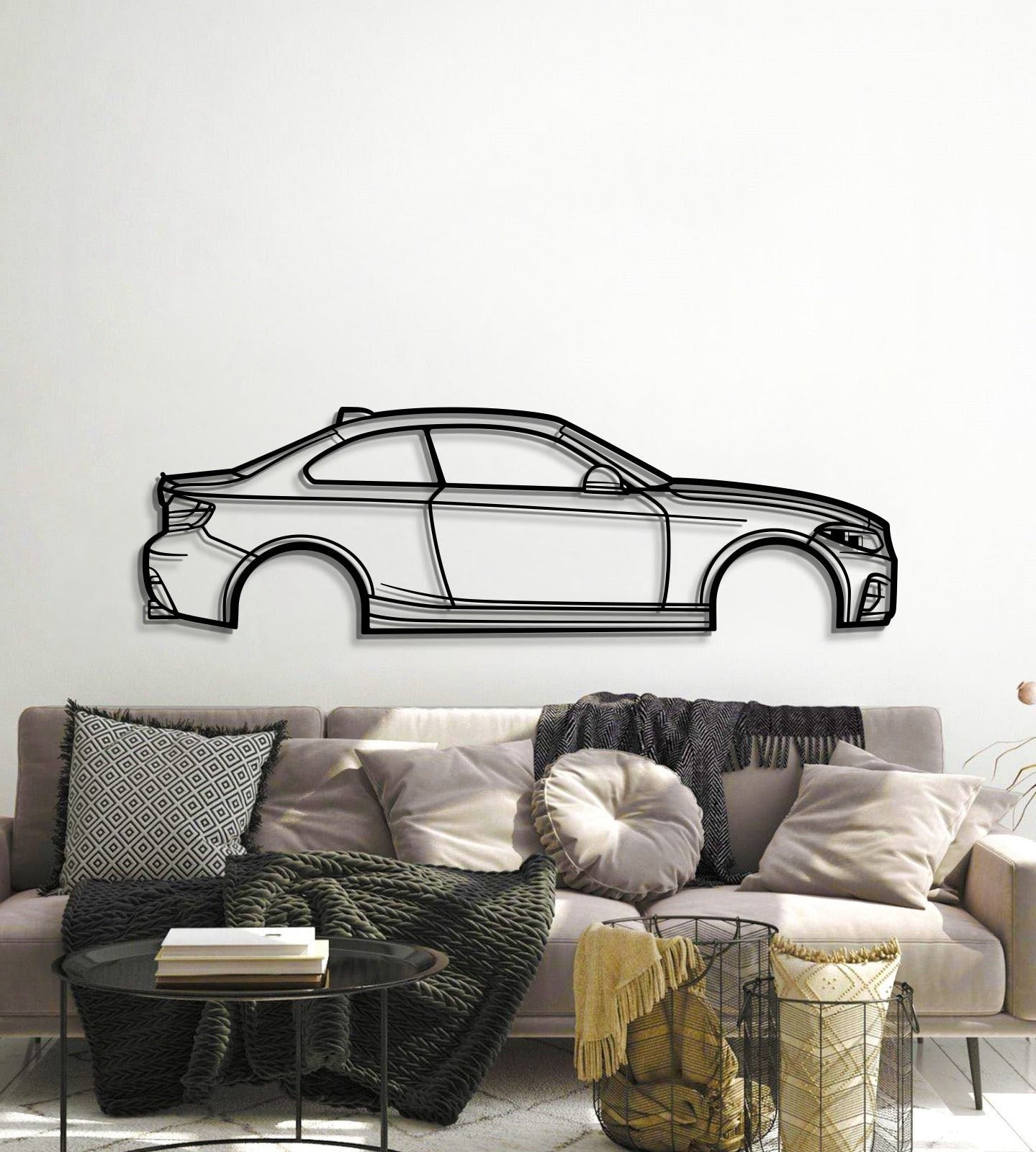BMW M240i F22 2018 Laser‑Cut Steel Wall Art Ready To Hang