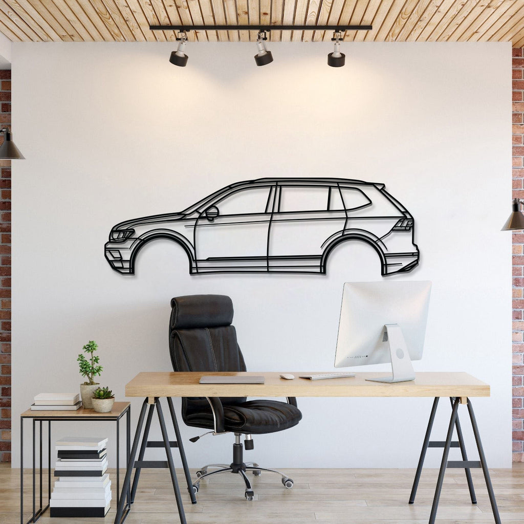 2018 Volkswagen Tiguan 2nd Gen AD BW Metal Wall Art Laser Cut 2 Mm Steel Silhouette
