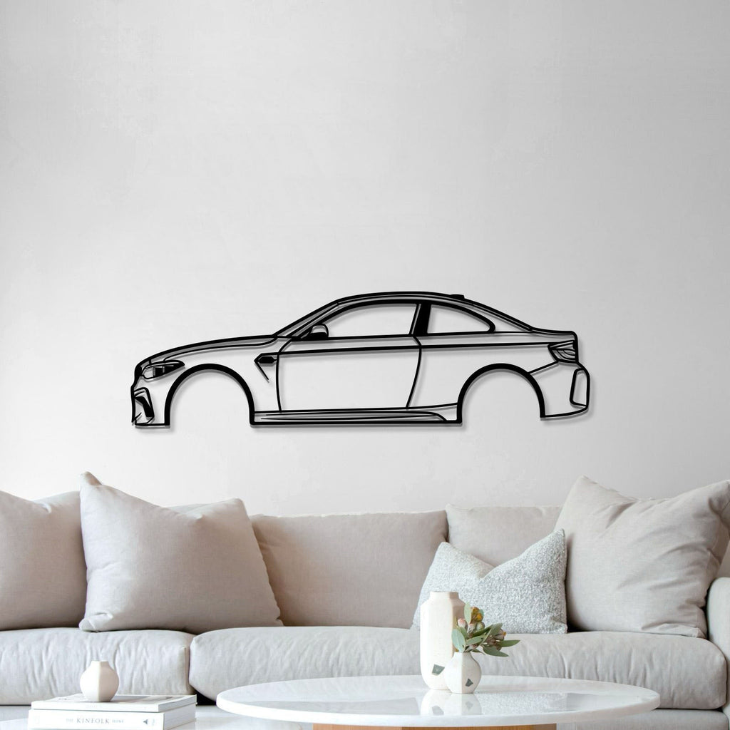 2019 BMW M2 F87 Side Profile Metal Wall Art Piece