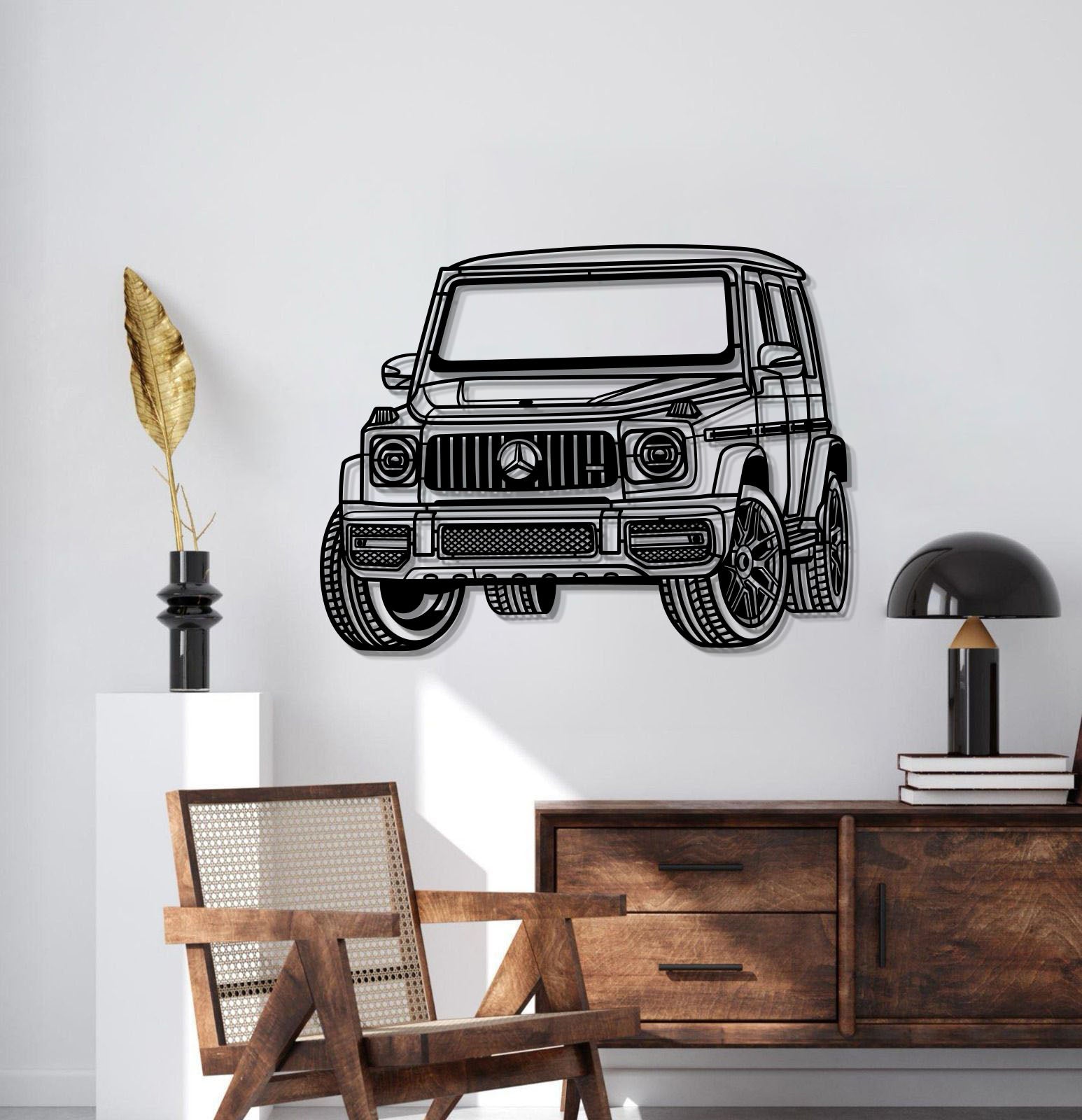2019 G63 AMG perspective SUV silhouette wall decor powder coated steel