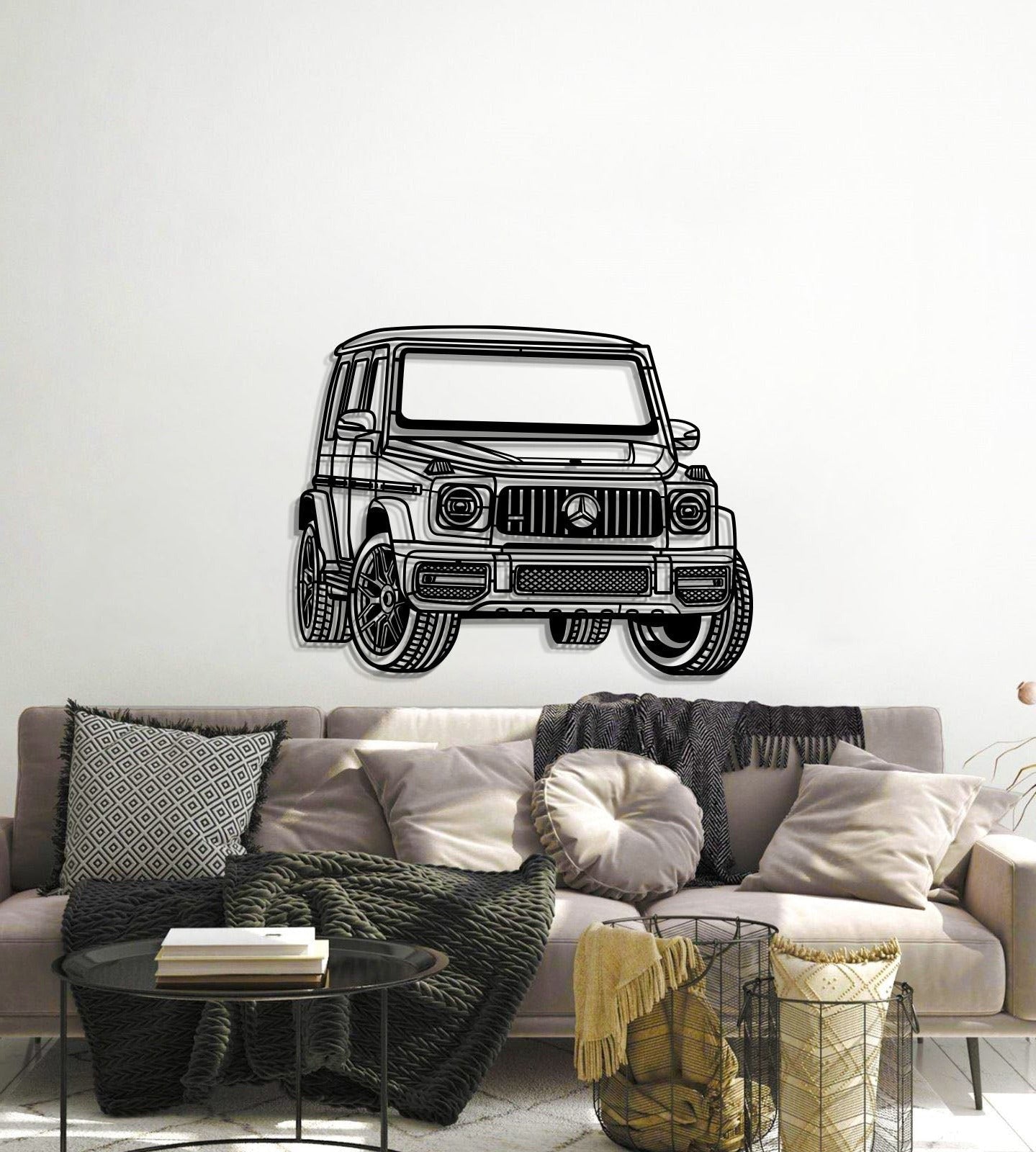 Detailed 2019 G63 AMG perspective metal art durable 2 mm laser cut steel