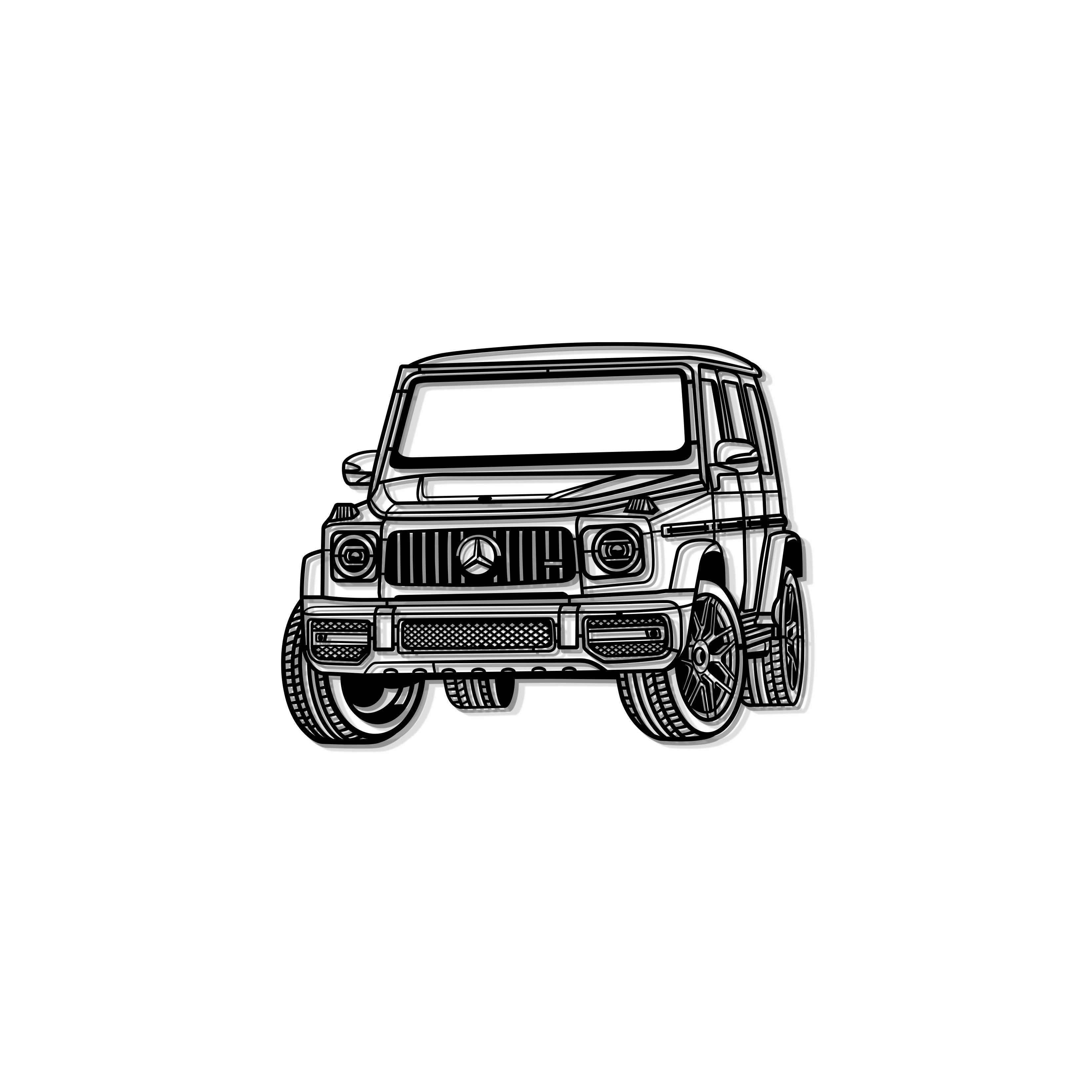 Industrial 2019 G63 AMG perspective wall decor minimalist SUV silhouette