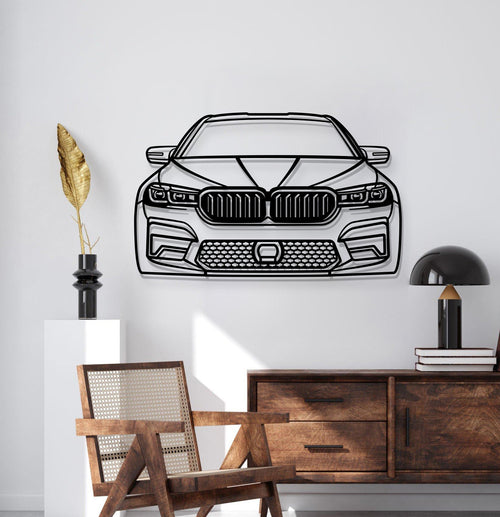 2021 M5 Competition front metal car wall décor – textured steel elevated 1 cm from wall for dramatic 3D effect