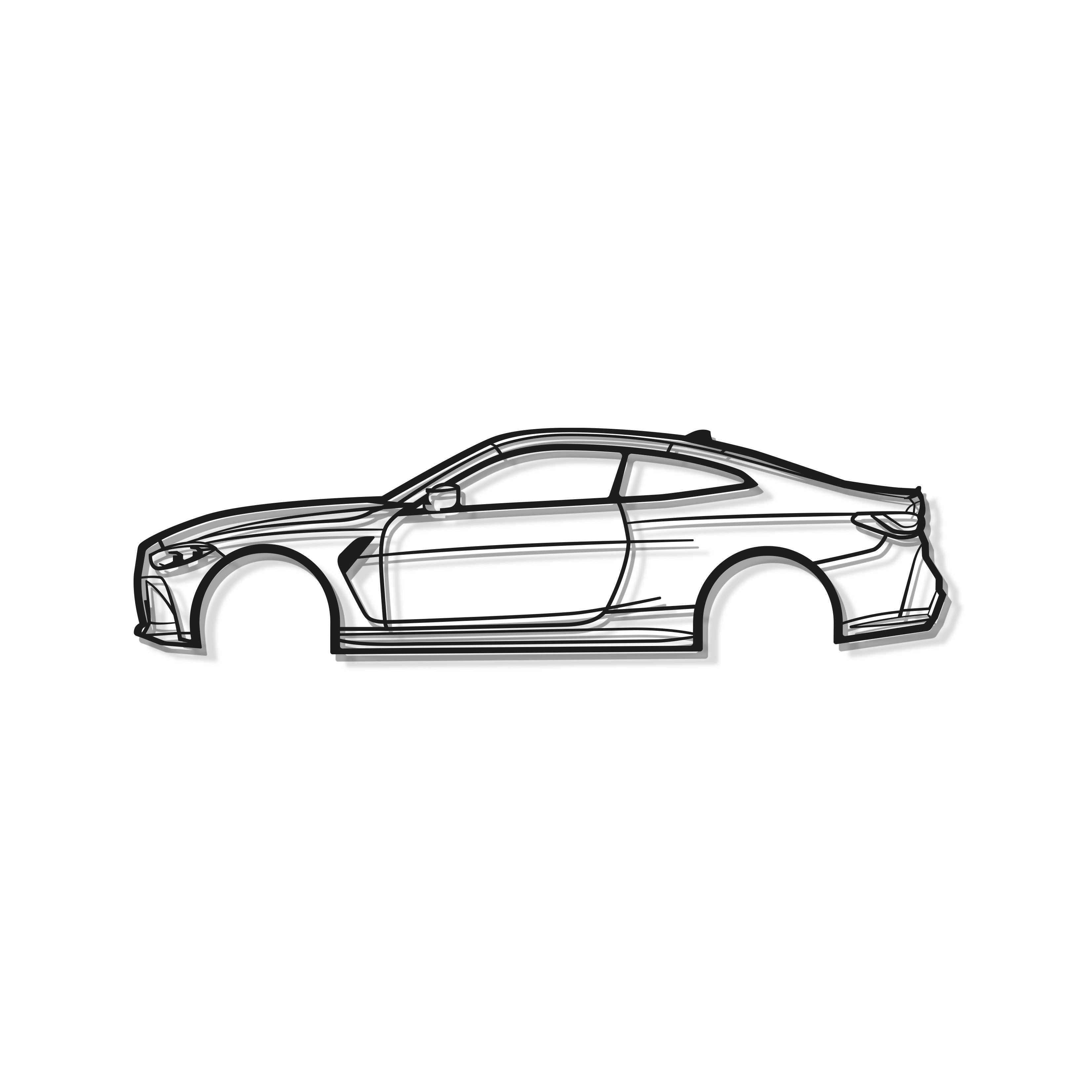 2022 BMW M4 Laser‑Cut Steel Wall Art Ready To Hang