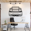 2022 Porsche 718 GT4 Vedere din Spate metal wall art – laser-cut steel car silhouette
