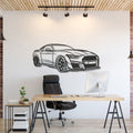 Shelby GT500 perspective metal wall art laser cut steel silhouette
