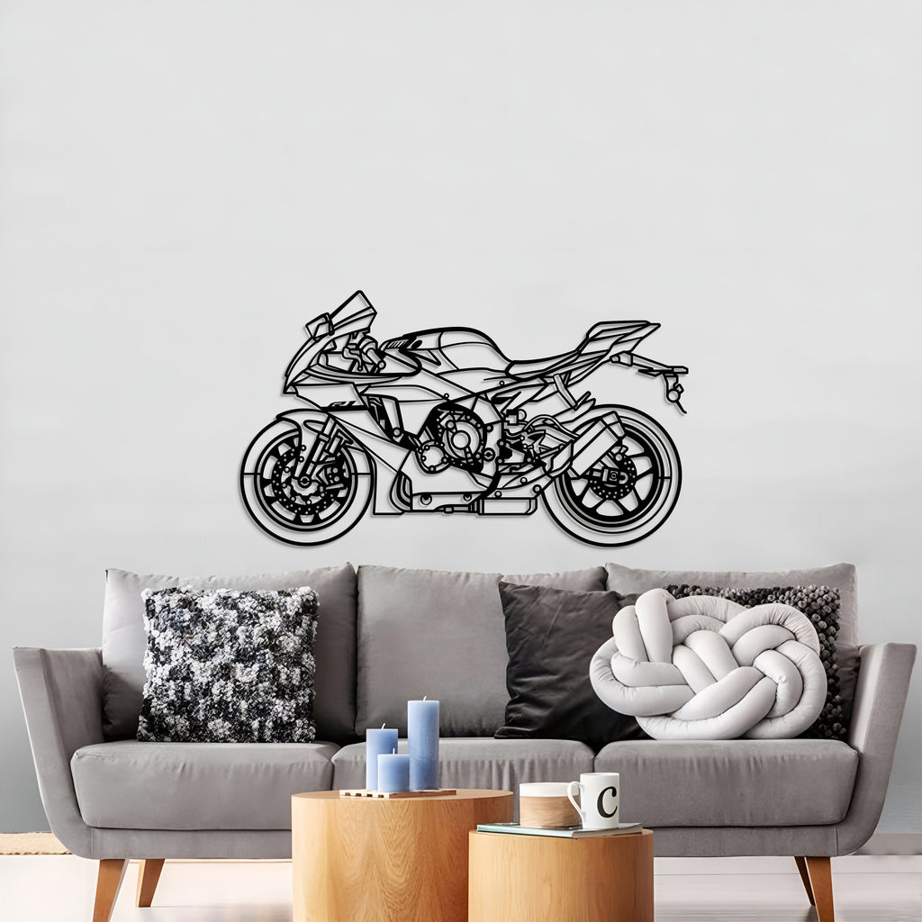 2024 yzf r1 minimalist silhouette wall art