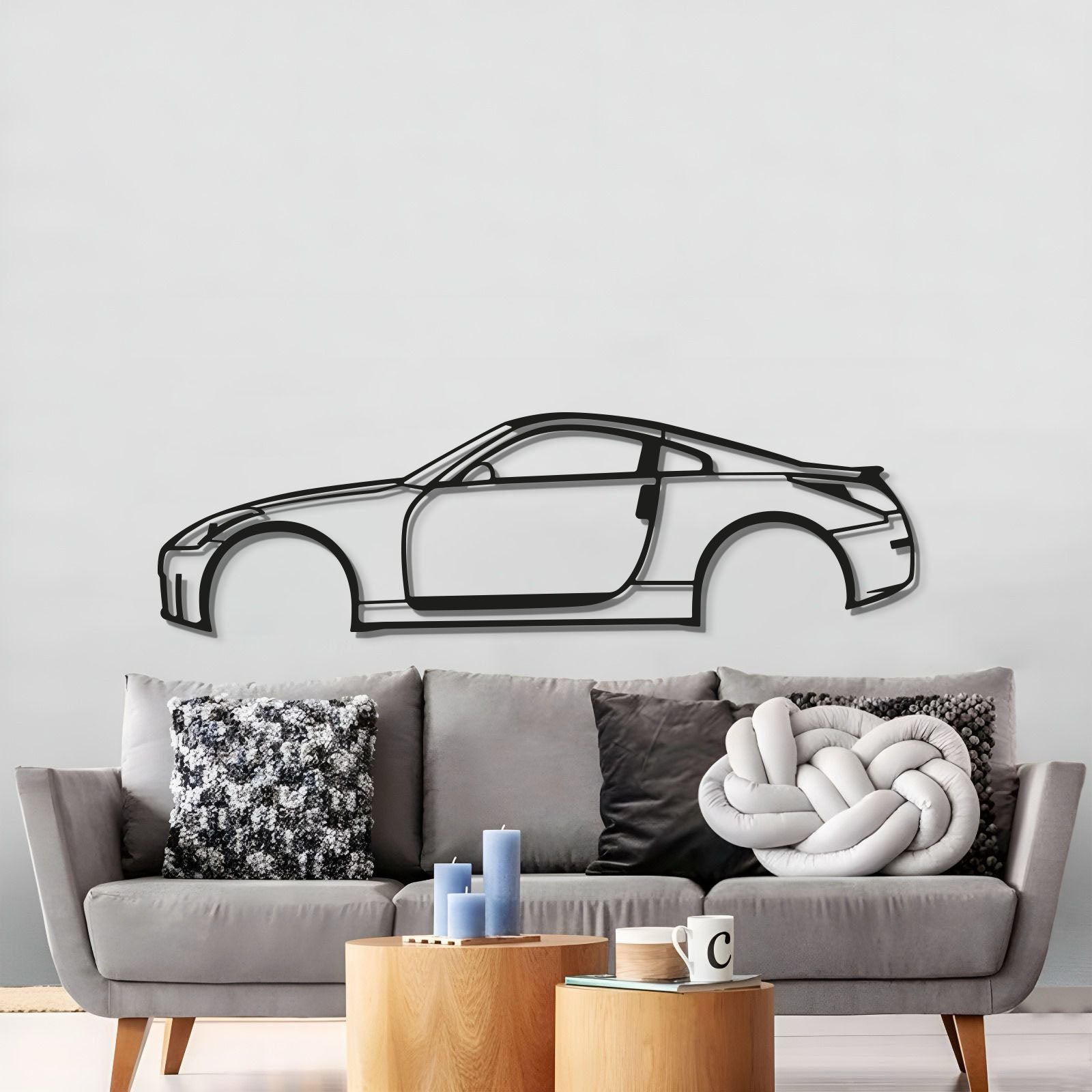 Nissan 350Z 2005 metal wall art perfect for mancave or office display