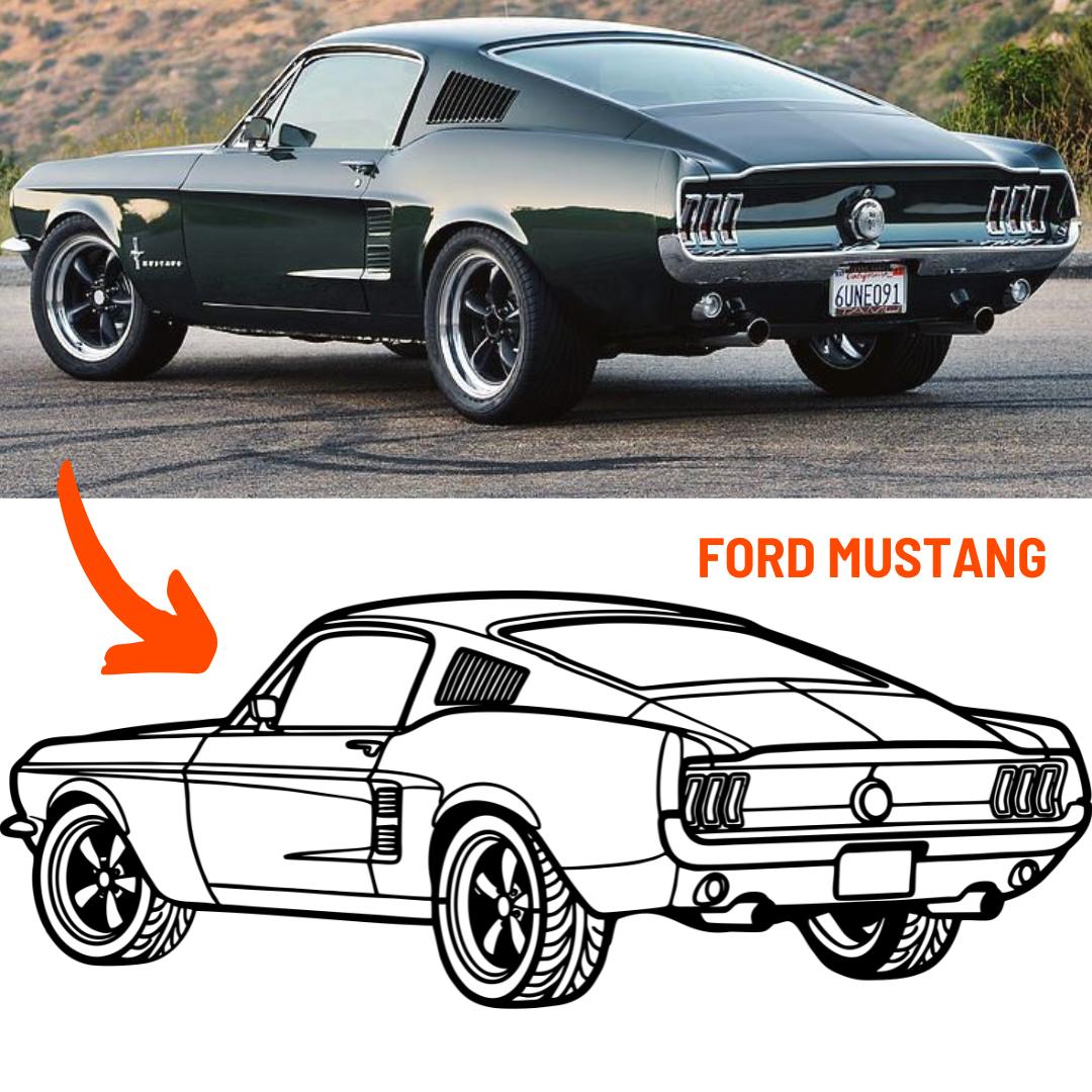 CUSTOM - Tablou contur cu mașina ta