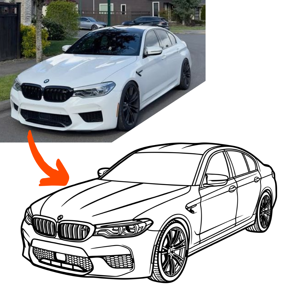 CUSTOM - Tablou contur cu mașina ta