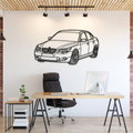 BMW E60 Perspectivă - Tablou Contur Metalic - FOLDART