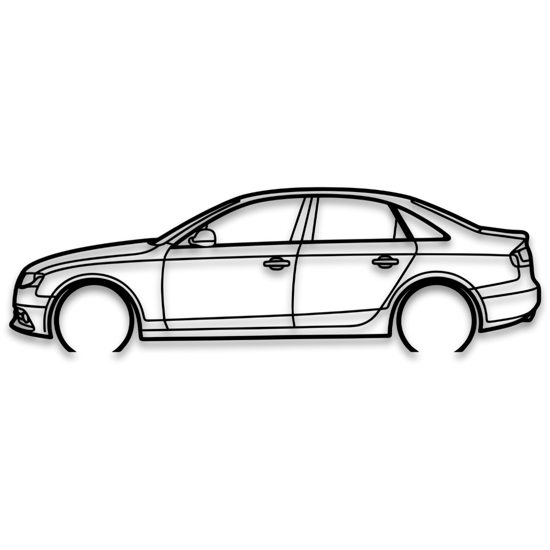 AUDI A4 B8 LATERAL - Tablou Contur Metalic