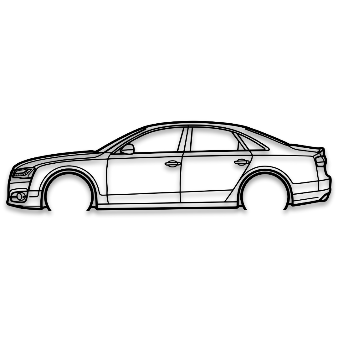 AUDI A8 LATERAL - Tablou Contur Metalic