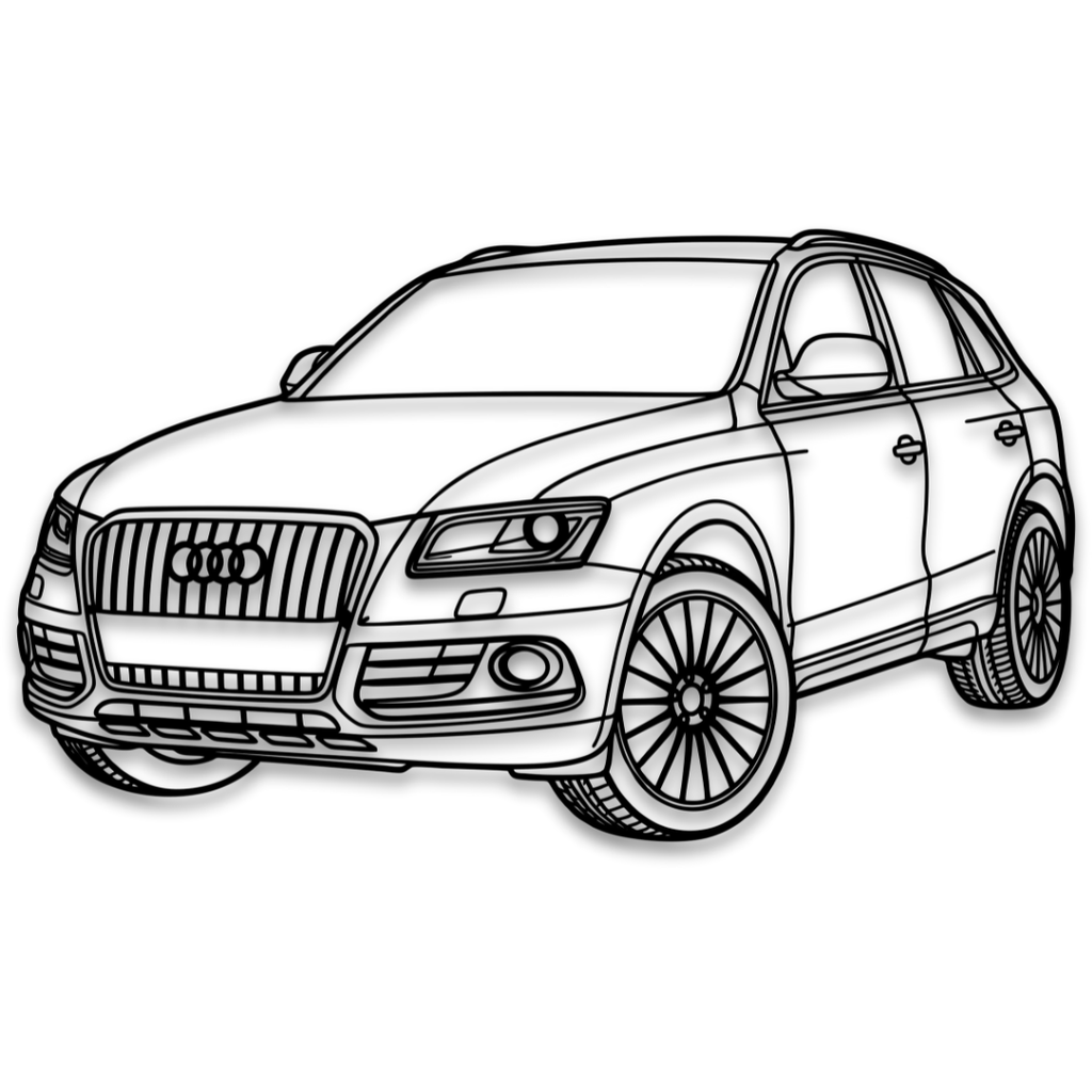 AUDI Q5 Perspectiva - Tablou Contur Metalic