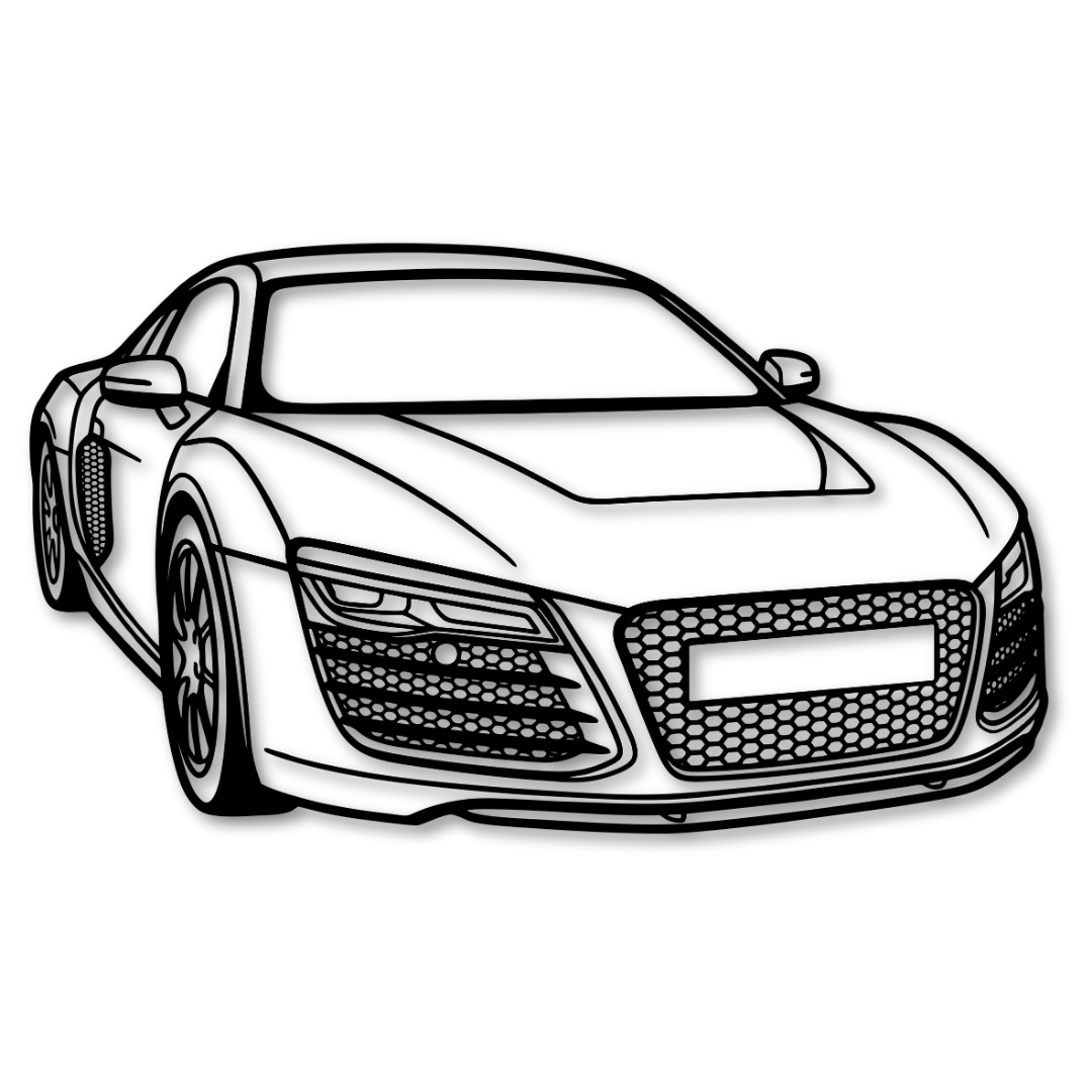AUDI R8 Perspectiva - Tablou Contur Metalic