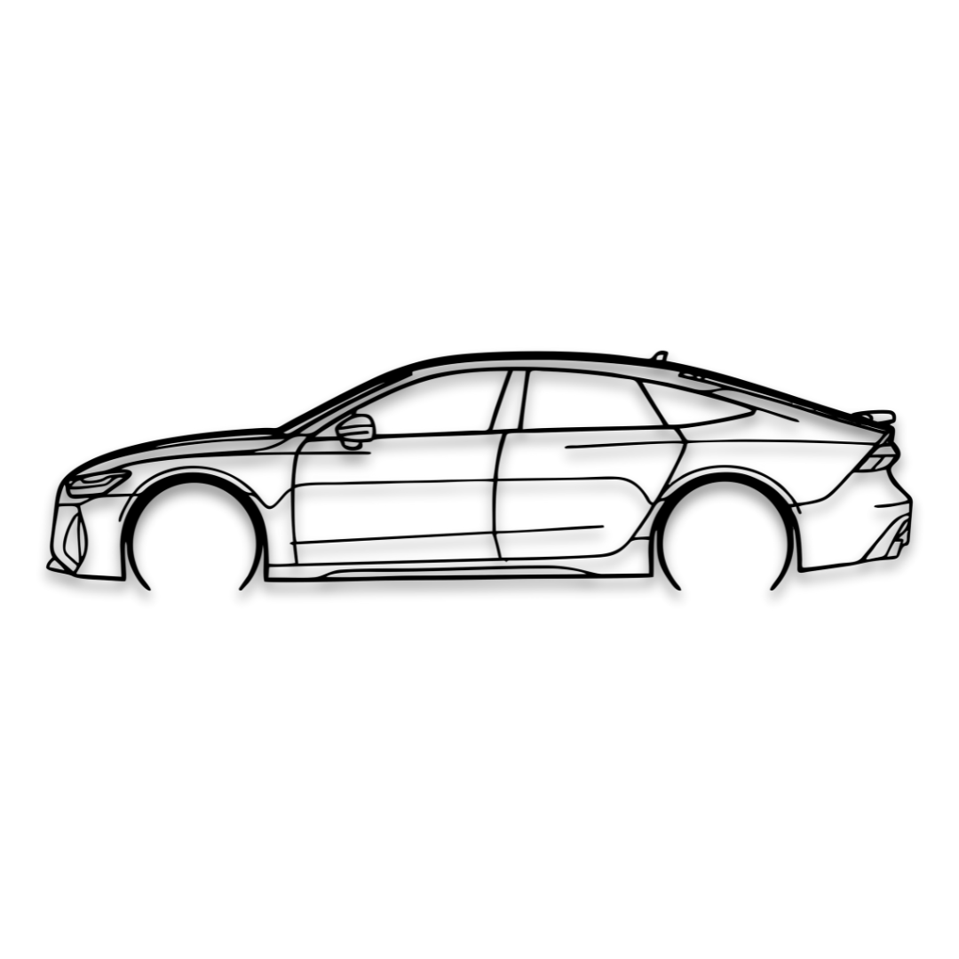 AUDI RS7 LATERAL - Tablou Contur Metalic