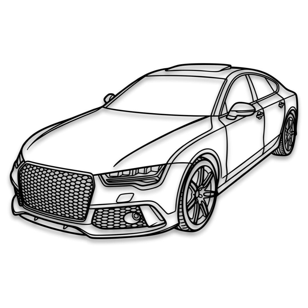 Audi RS7 Perspectivă - Tablou Contur Metalic