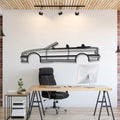 BMW E36 Cabrio Open Top Metal Wall Art Silhouette Design