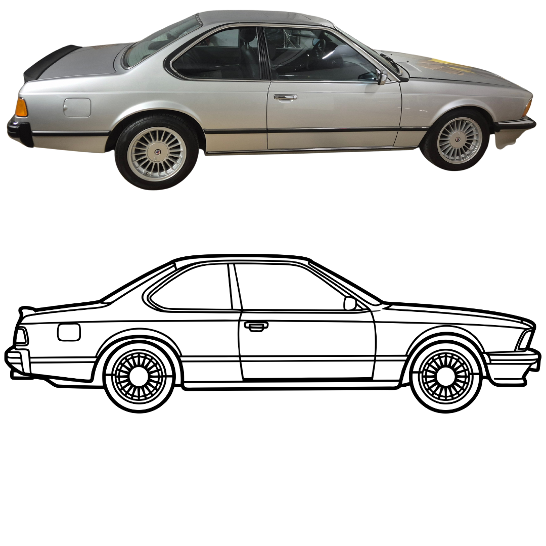 BMW 645CSI - Tablou Contur Metalic