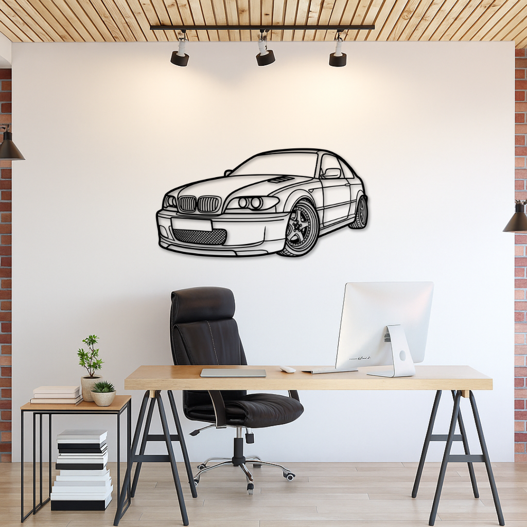 BMW E46 Perspectiva - Tablou Contur Metalic