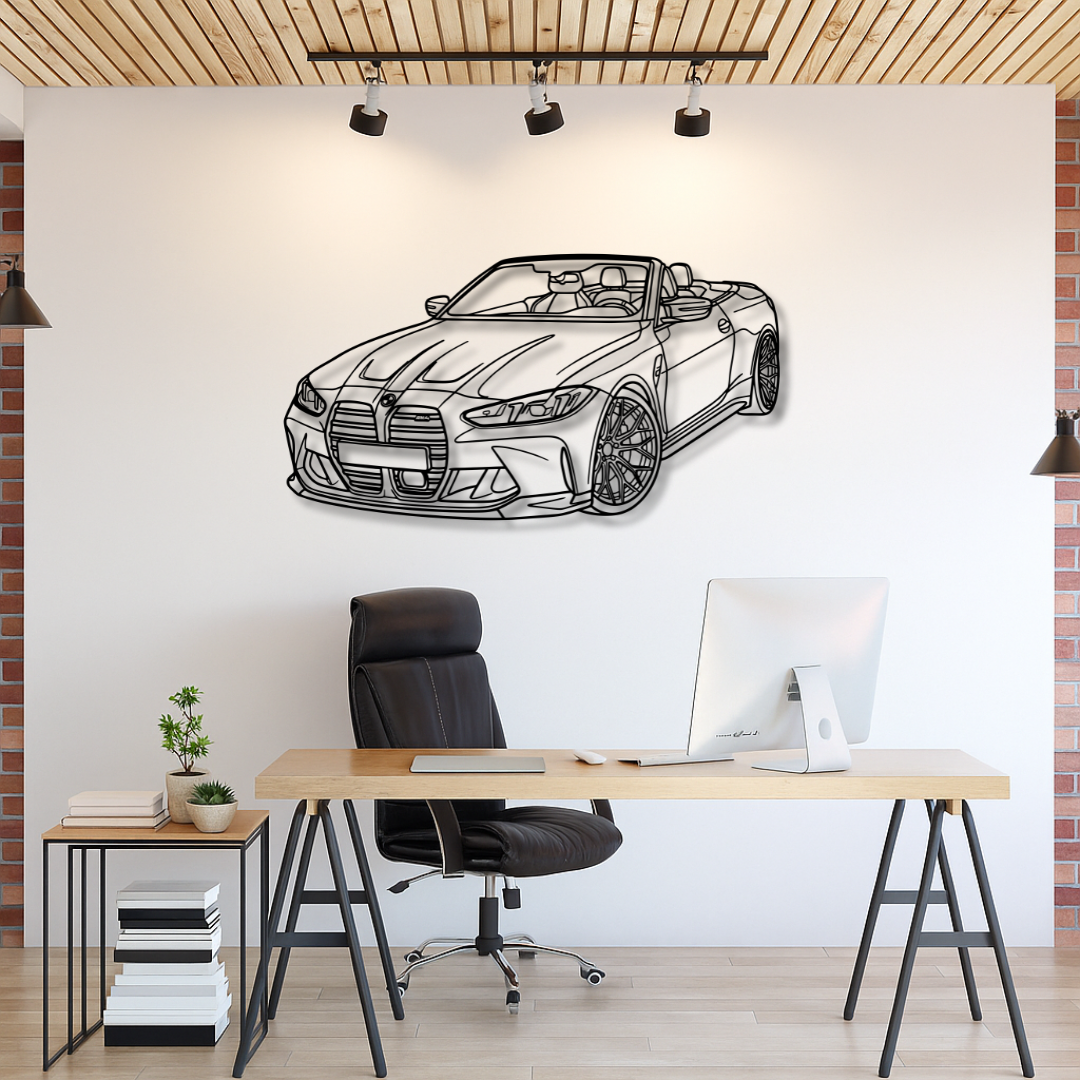 BMW M4 CABRIO - Tablou Contur Metalic