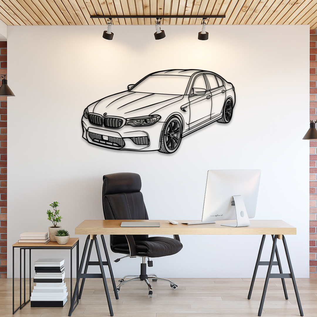 BMW Seria 5 M5 Perspectiva - Tablou Contur Metalic