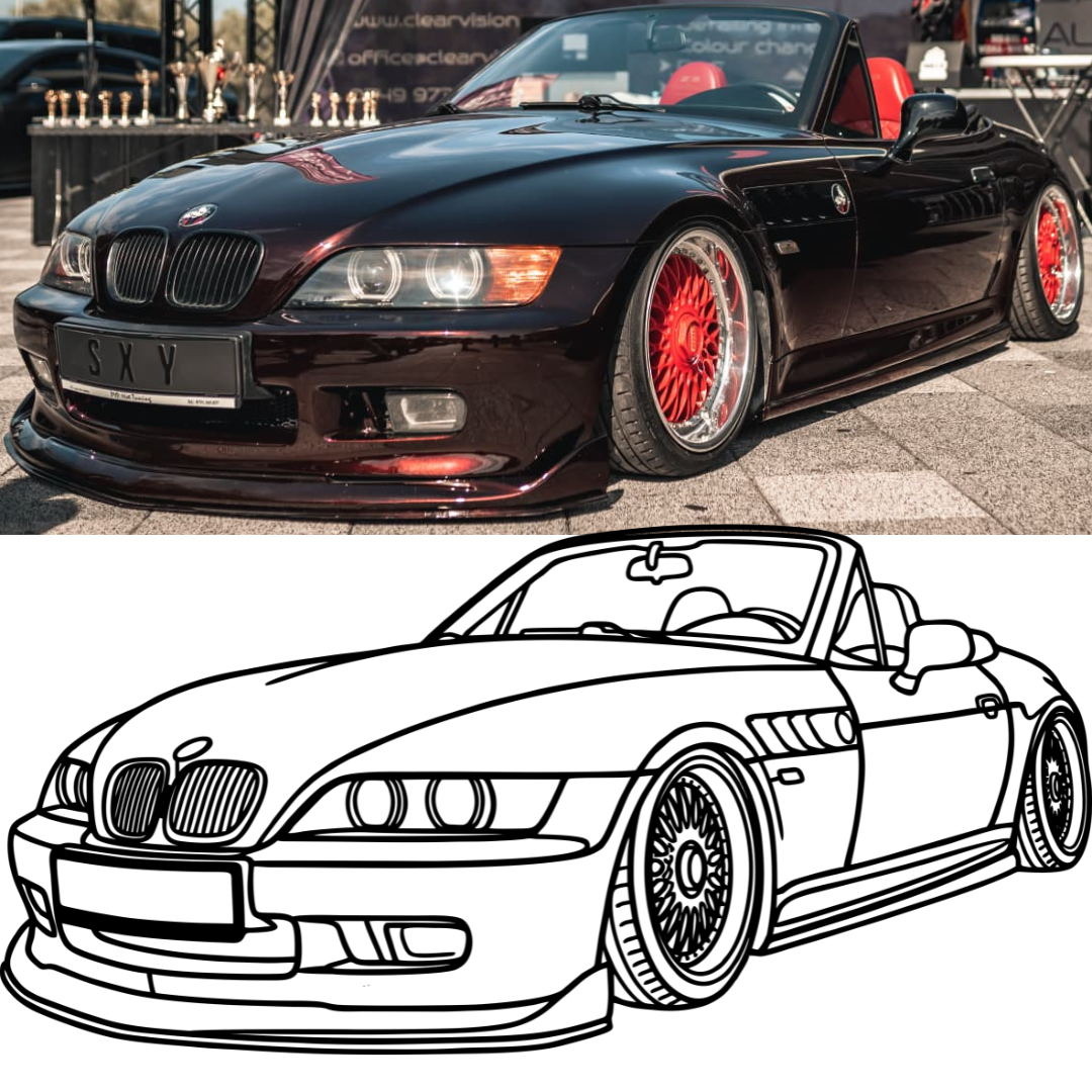 BMW Z3 - Tablou Contur Metalic