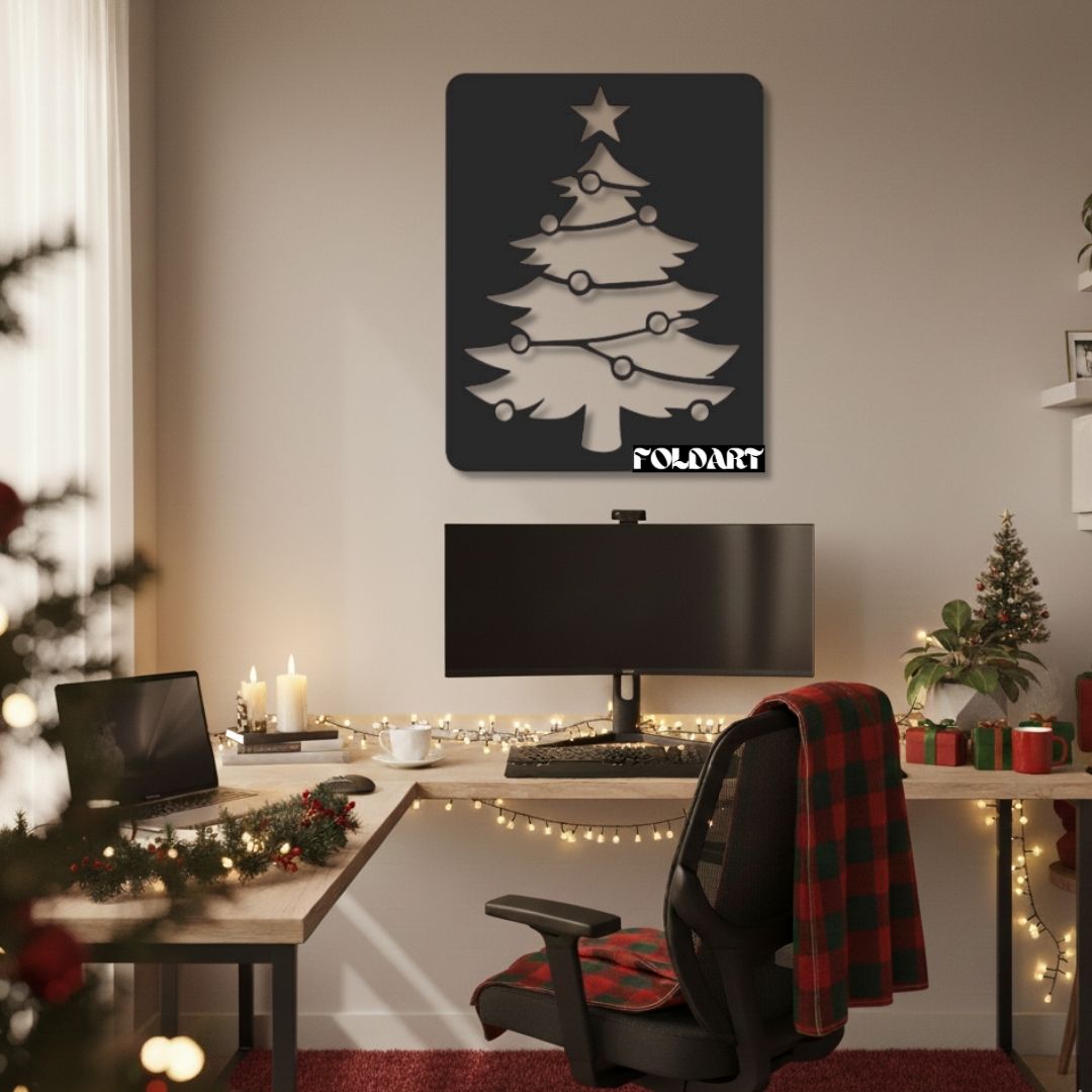 Brad Decorat Tablou Contur Metalic