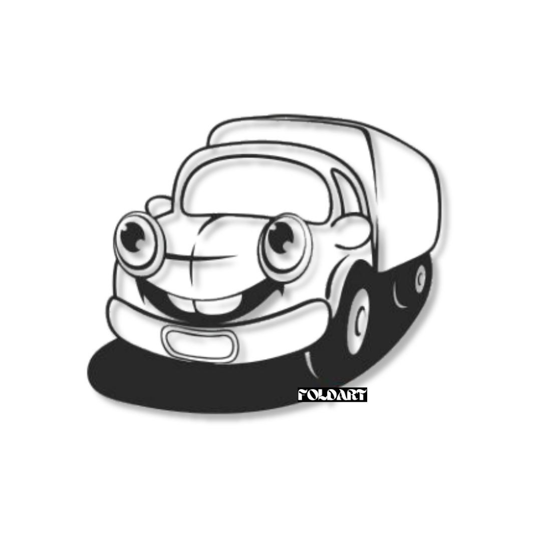 Camion Vesel - Tablou Contur Metalic