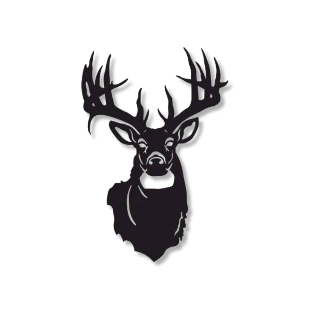 Cap de Cerb Silueta - Tablou Contur Metalic