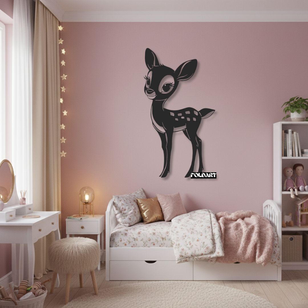 Caprioara Bambi - Tablou Contur Metalic