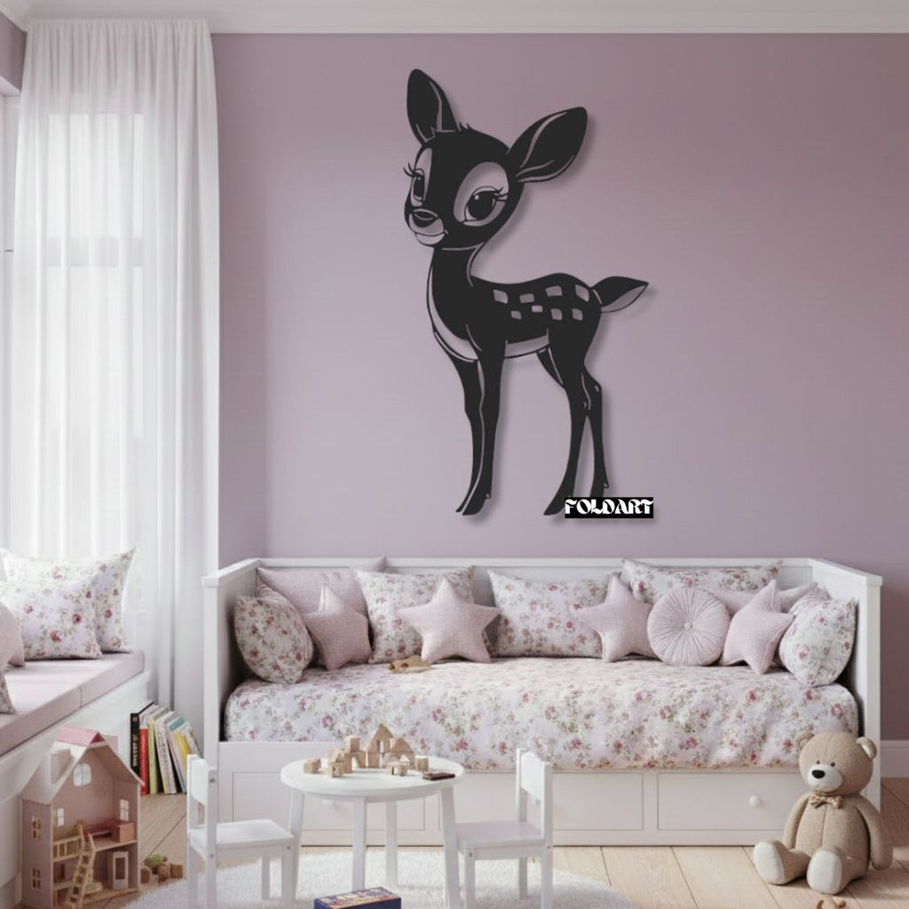 Caprioara Bambi - Tablou Contur Metalic - FOLDART