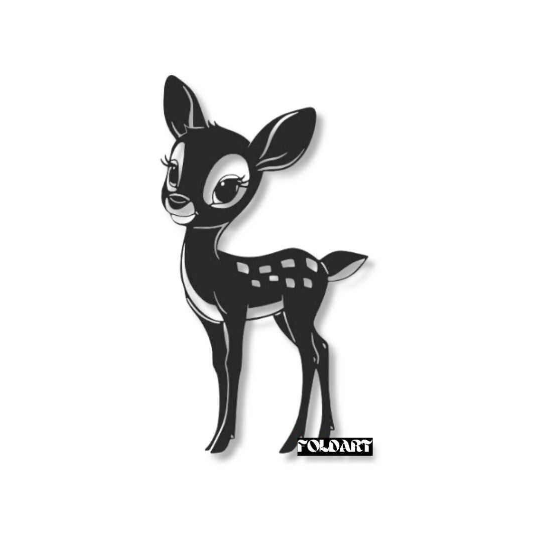 Caprioara Bambi - Tablou Contur Metalic