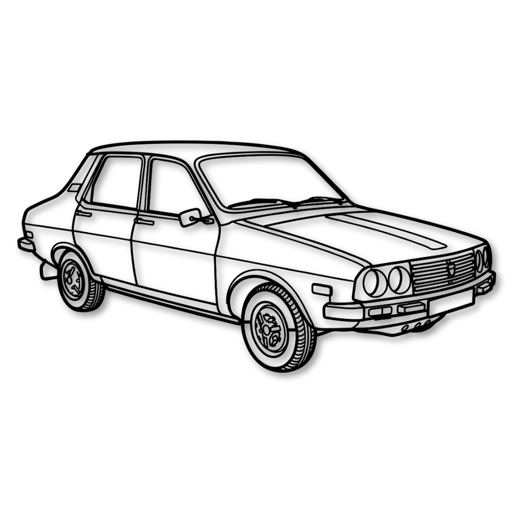 DACIA 1310 Perspectiva - Tablou Contur Metalic