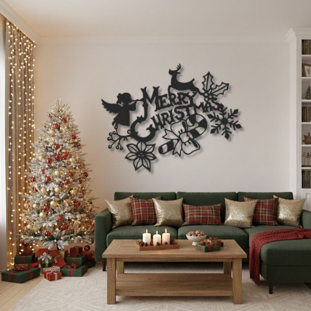 Decoratiune Festiva Craciun - Tablou Contur Metalic - FOLDART