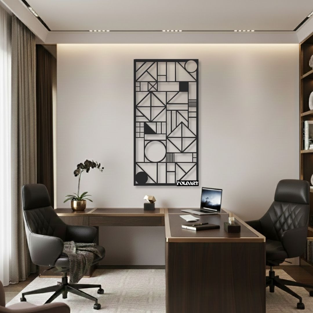 Design Abstract Geometric - Tablou Contur Metalic - FOLDART