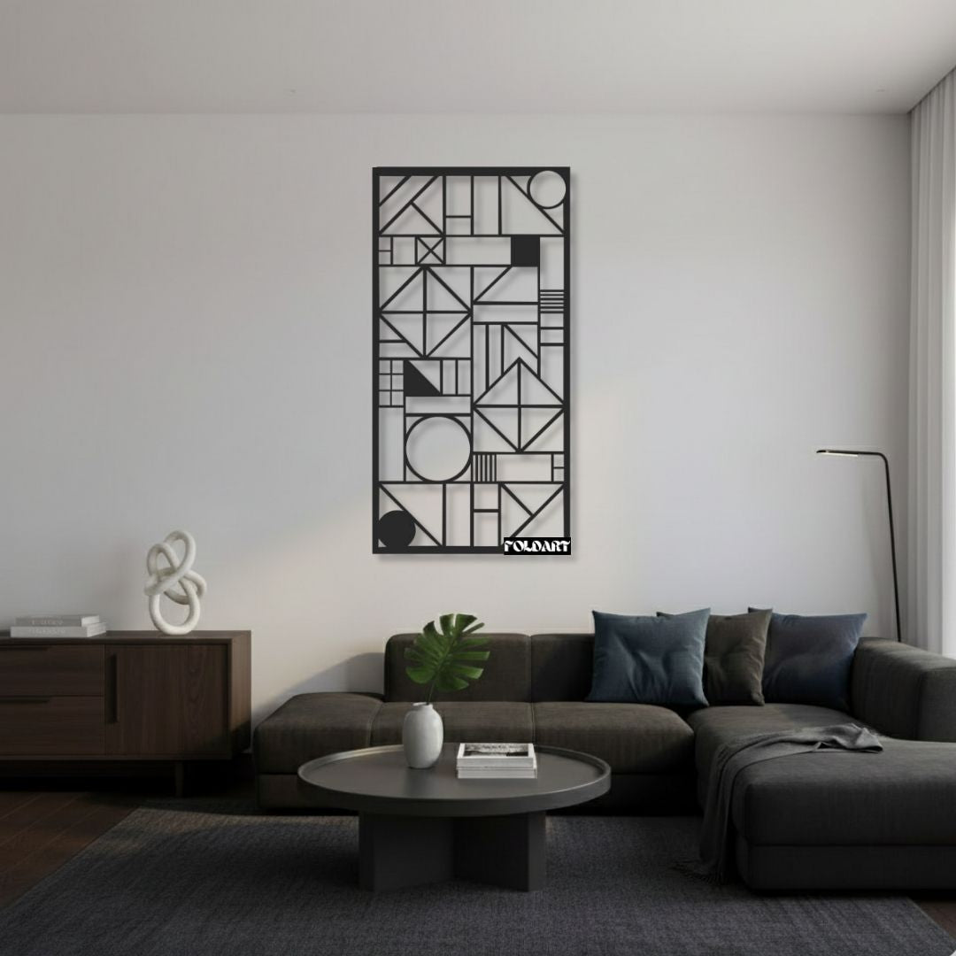 Design Abstract Geometric - Tablou Contur Metalic - FOLDART