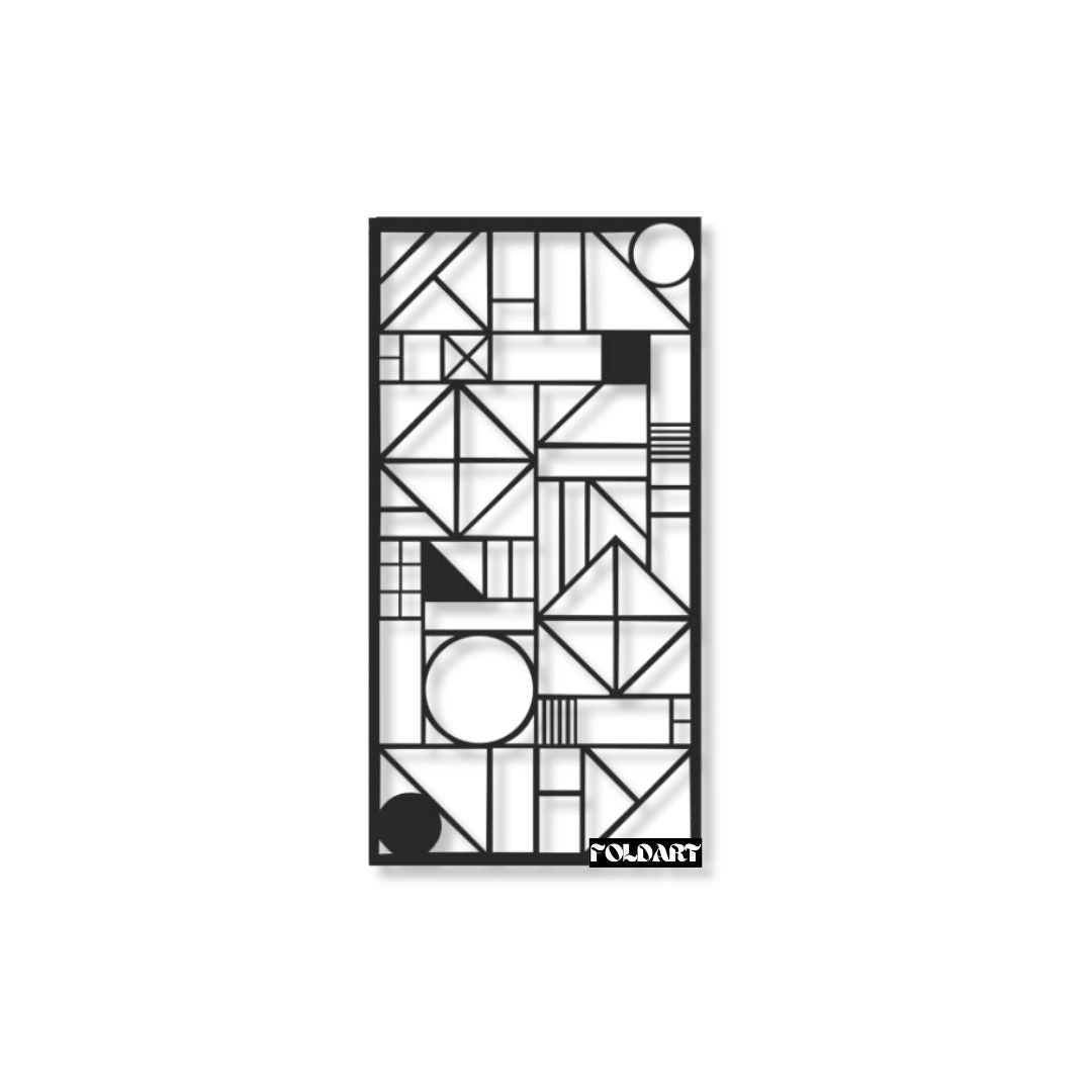 Design Abstract Geometric - Tablou Contur Metalic - FOLDART