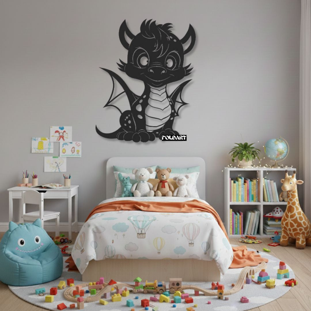 Dragon Pui - Tablou Contur Metalic - FOLDART