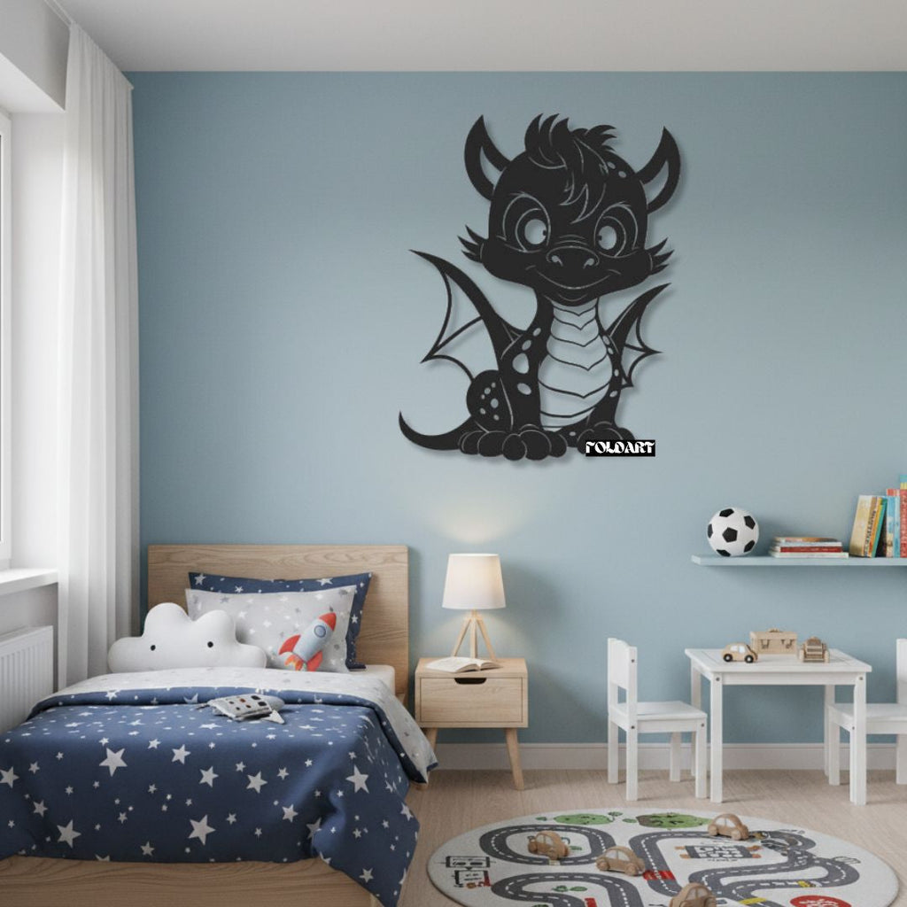Dragon Pui - Tablou Contur Metalic - FOLDART