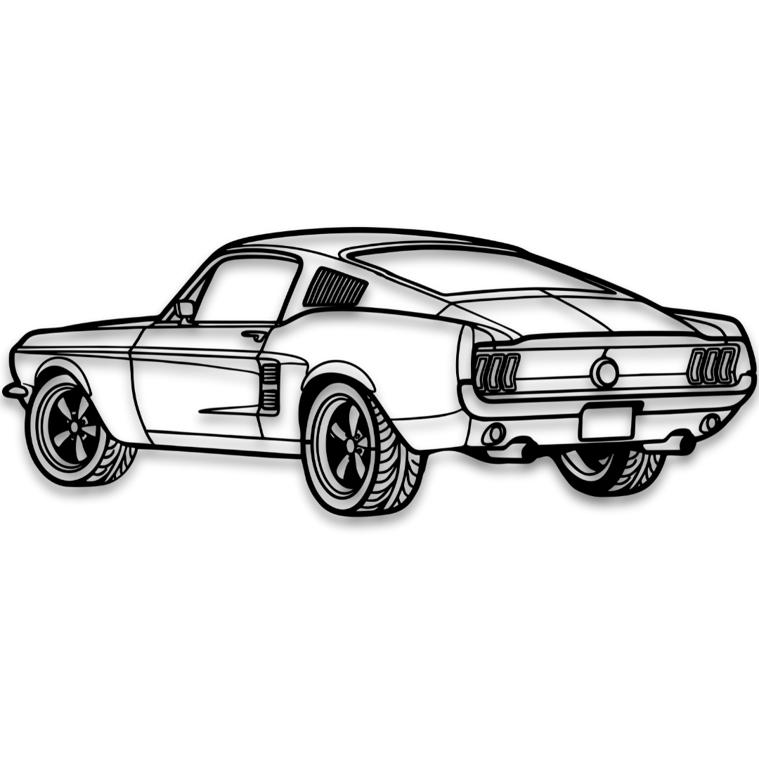 Ford Mustang - Tablou Contur Metalic