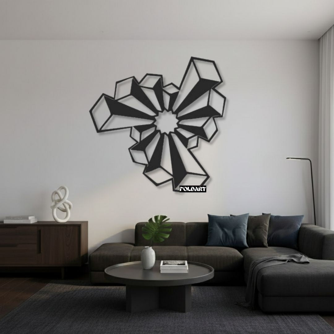 Forma Abstracta 3D - Tablou Contur Metalic - FOLDART